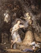 GREUZE, Jean-Baptiste Votive Offering to Cupid ghf oil